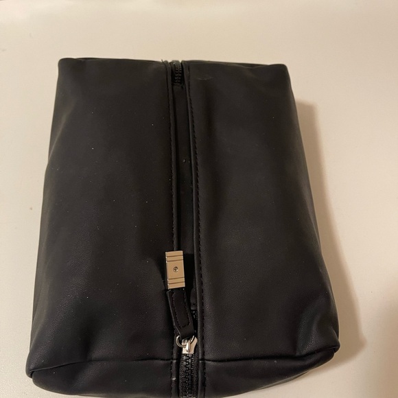 Christian Dior Beauty Cosmetic Makeup Black Dual Pouch Zip Bag Travel - Picture 12 of 13